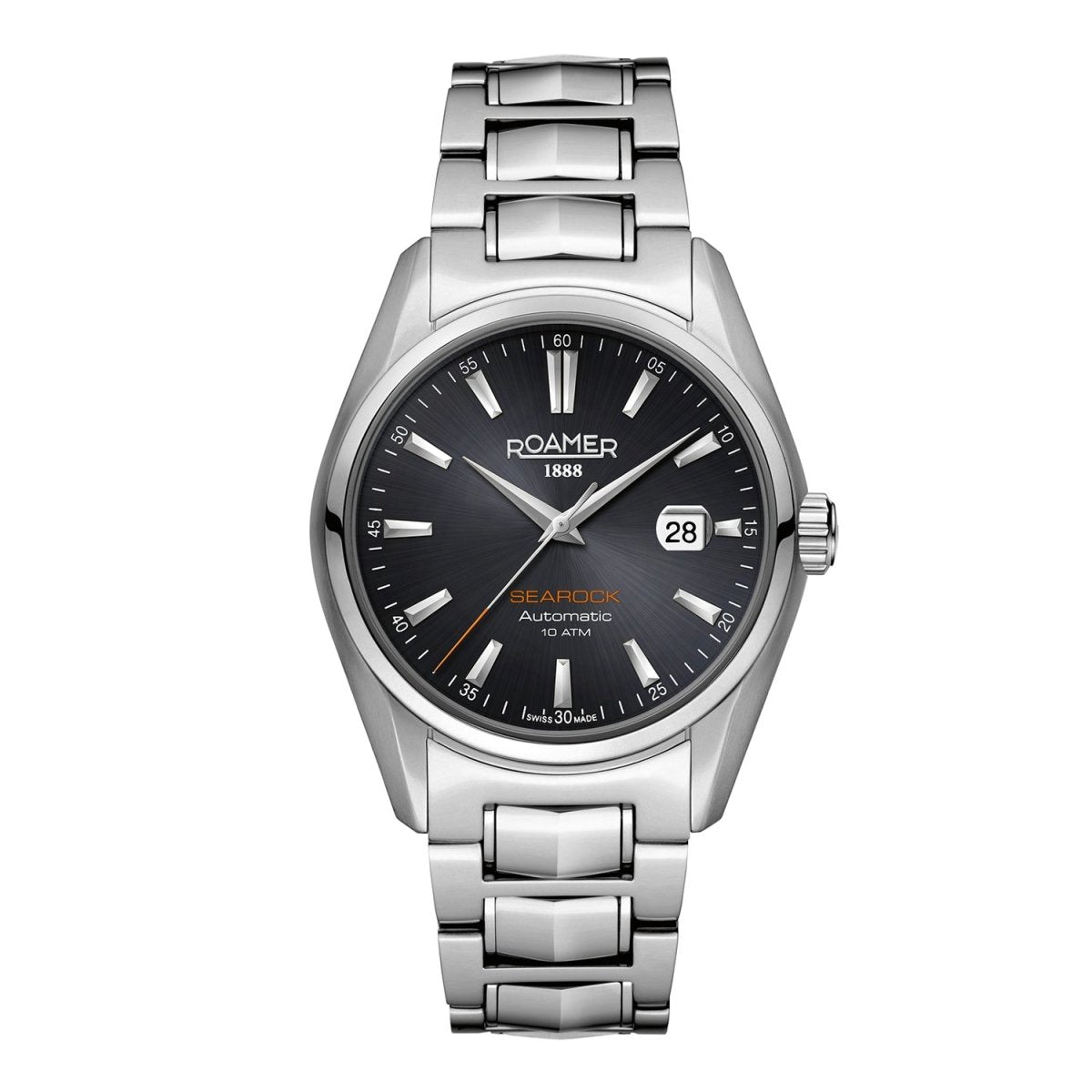 Hiyath -ROAMER Searock Automatic Black Round Dial Men's Watch