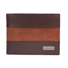 ARCADIO Men's Wallet Brown Two Much Bifold Dual Toned Leather Wallet for Unique Birthday Anniversary Gift for Men Boy Love Husband Employees Clients