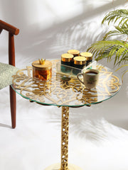 De Maison Decor Aurum Marble Table - Gold