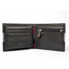 ARCADIO Men's Wallet Black Two Much Bifold Dual Toned Leather Wallet for Unique Birthday Anniversary Gift for Men Boy Love Husband Employees Clients