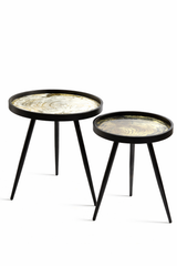 De Maison Decor Oakveil Side Table Set of 2 - Black