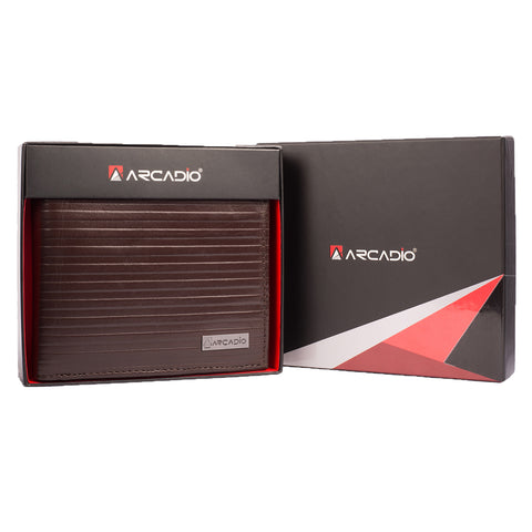 ARCADIO Men's Wallet Shigh Spirits Bifold Brown Spirit Pattern Leather Wallet for Unique Birthday Anniversary Gift for Men Boy Love Husband Employees Clients