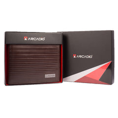 ARCADIO Men's Wallet Shigh Spirits Bifold Brown Spirit Pattern Leather Wallet for Unique Birthday Anniversary Gift for Men Boy Love Husband Employees Clients