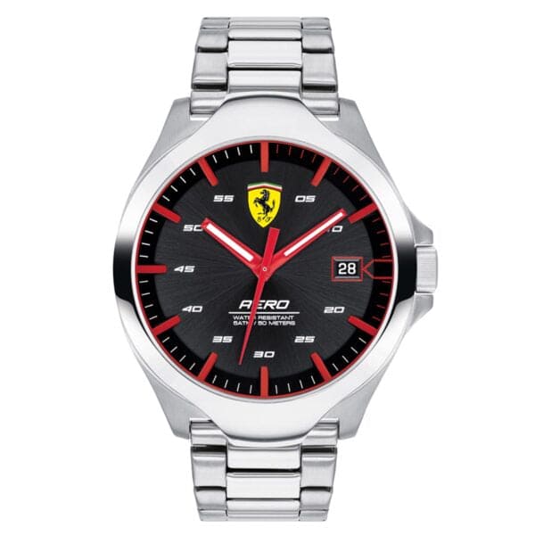 SCUDERIA FERRARI Aero Quartz Black Round Dial Men's Watch - 0830507