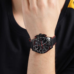 SCUDERIA FERRARI Pilota Swiss Mechanical Chronograph Black Round Dial Men's Watch - 0830542