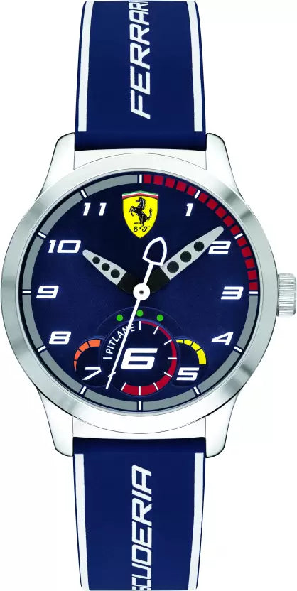 Scuderia Ferrari Pitlane Quartz Blue Round Dial Unisex Watch - 860005