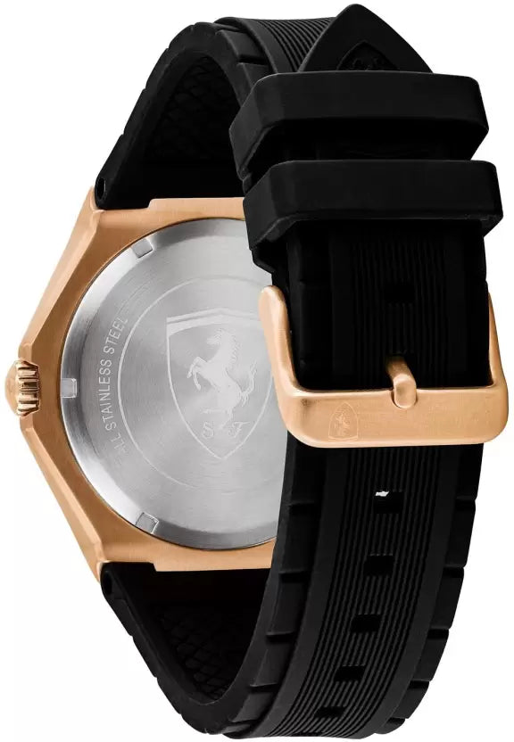 Scuderia Ferrari Aspire Quartz Black Round Dial Men's Watch- 0830872