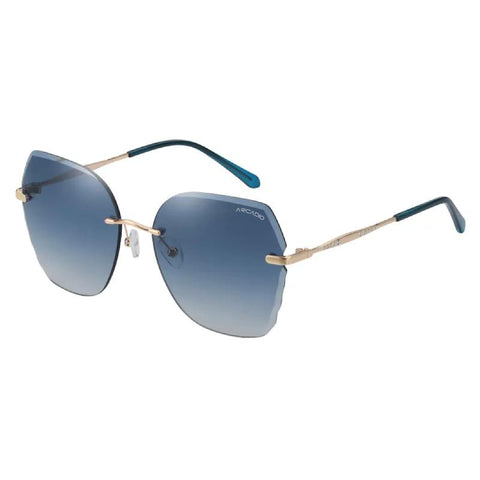 ARCADIO Audrey Over-Sized Sunglass (Gold, Blue) - AR-AK17195-C3GD-BLNL