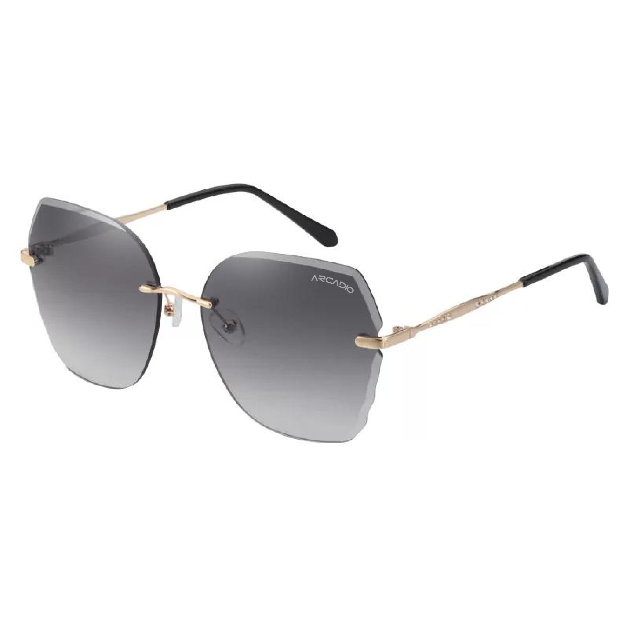 ARCADIO Audrey Over-Sized Sunglass (Gold, Grey) - AR-AK17195-C1GD-GYNL