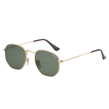 ARCADIO Geohex Retro Metal Sunglass (Golden, G15) - AR-DG3548-C1GD-G15GL