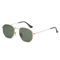ARCADIO Geohex Retro Metal Sunglass (Golden, G15) - AR-DG3548-C1GD-G15GL