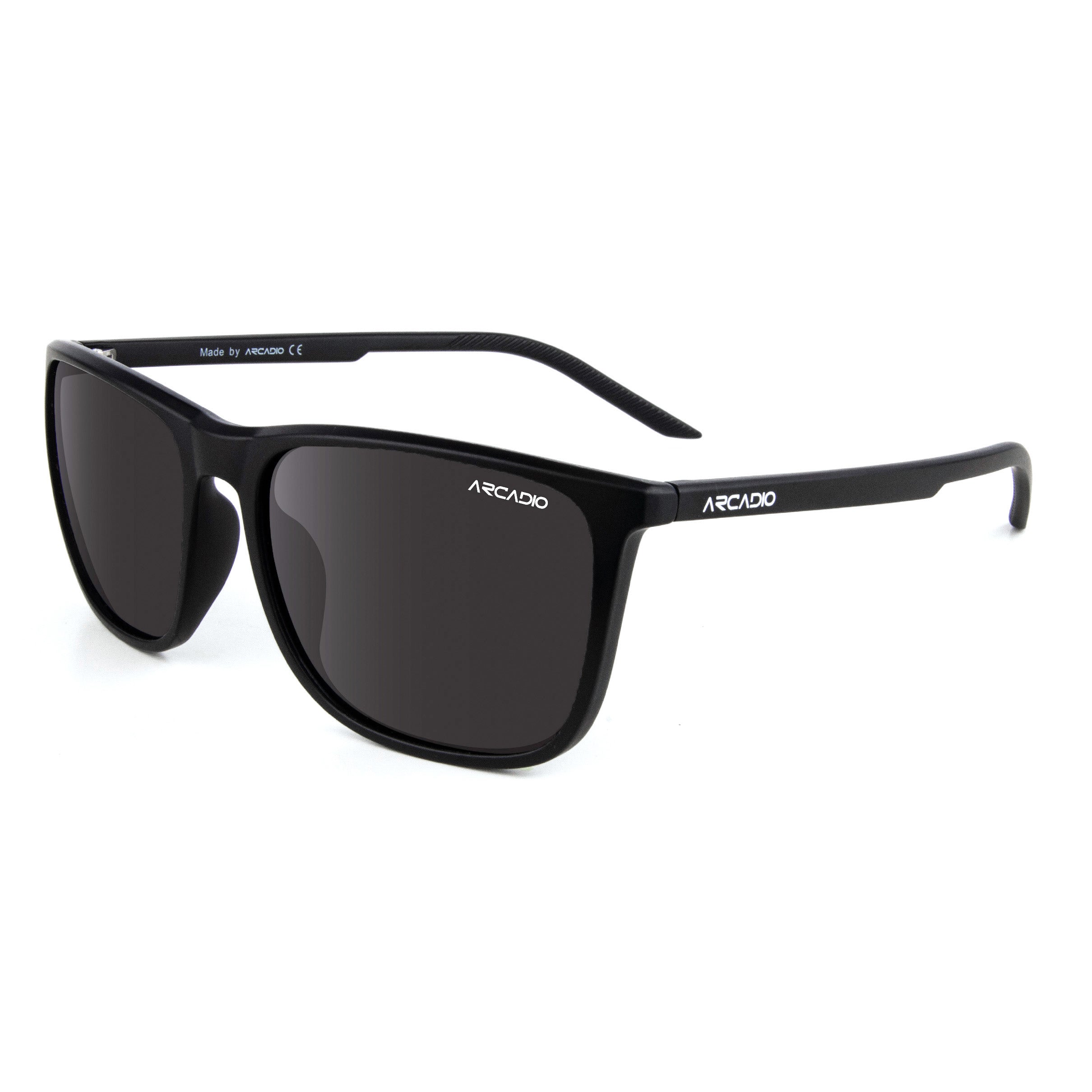 ARCADIO SYMPHONY Square Stylish Sunglass for Men and Women (Black) - AR246BK-GYP