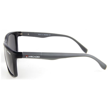 ARCADIO PERKINS Urban Rectangle Stylish Sunglass for Men and Women (Black) - AR248BK-GYP