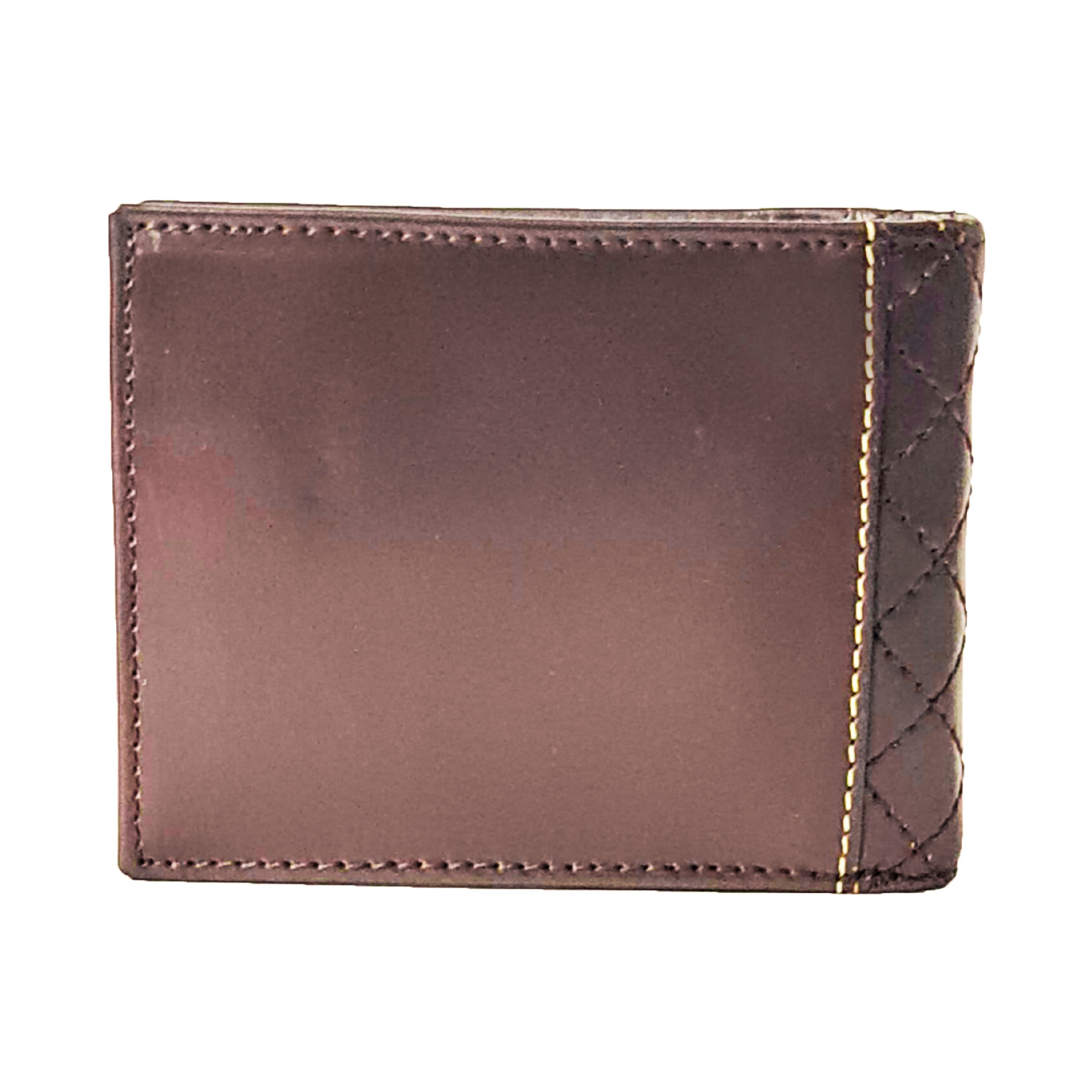 ARCADIOMen's Wallet Brown Diamond Decor Diamond Stitch Leather Wallet for Unique Birthday Anniversary Gift for Men Boy Love Husband Employees Clients