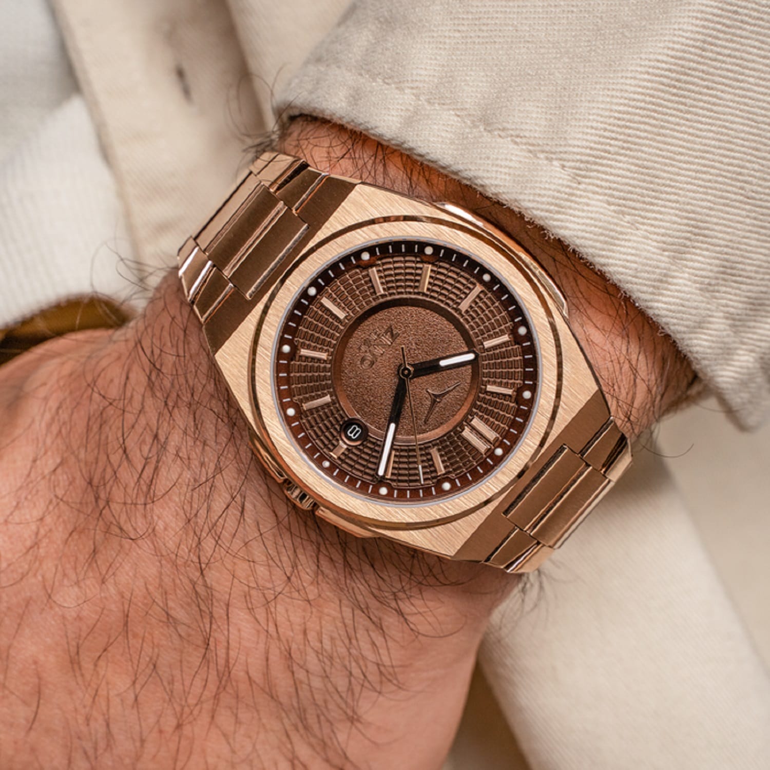 Rival Rose Gold Quartz Men's Watch With Additional Strap - 100-06