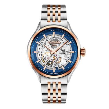 ROAMER Competence Skeleton III Automatic Blue Round Dial Men's Watch- 101663 47 45 10