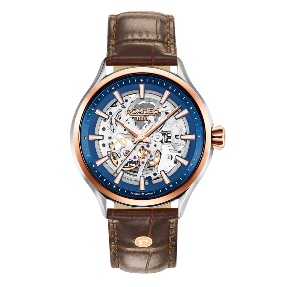 ROAMER Competence Skeleton III Automatic Blue Round Dial Men's Watch- 101663 49 45 05