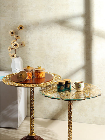 De Maison Decor Aurum Marble Table - Gold 