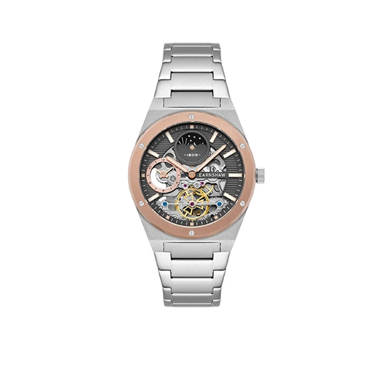 Earnshaw Drake Dual Time & Moonphase Automatic Men's Watch -  ES-8291-44