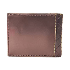 ARCADIOMen's Wallet Brown Diamond Decor Diamond Stitch Leather Wallet for Unique Birthday Anniversary Gift for Men Boy Love Husband Employees Clients