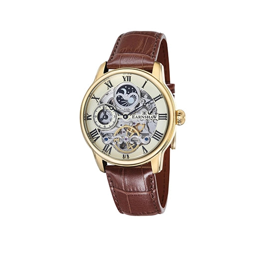 Earnshaw Longitude Skeleton Automatic Dual Time Men's Watch - ES-8006-06