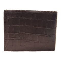 ARCADIO Men's Wallet Crock ‘N’ ROLL Bifold Brown Croc Pattern Leather Wallet for Unique Birthday Anniversary Gift for Men Boy Love Husband Employees Clients