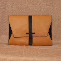 TAN LAD  Envelope Sleeve - Peach with Dark Chocolate