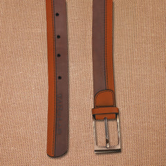 TAN LAD  Gridline Belt - Black Currant with Tan