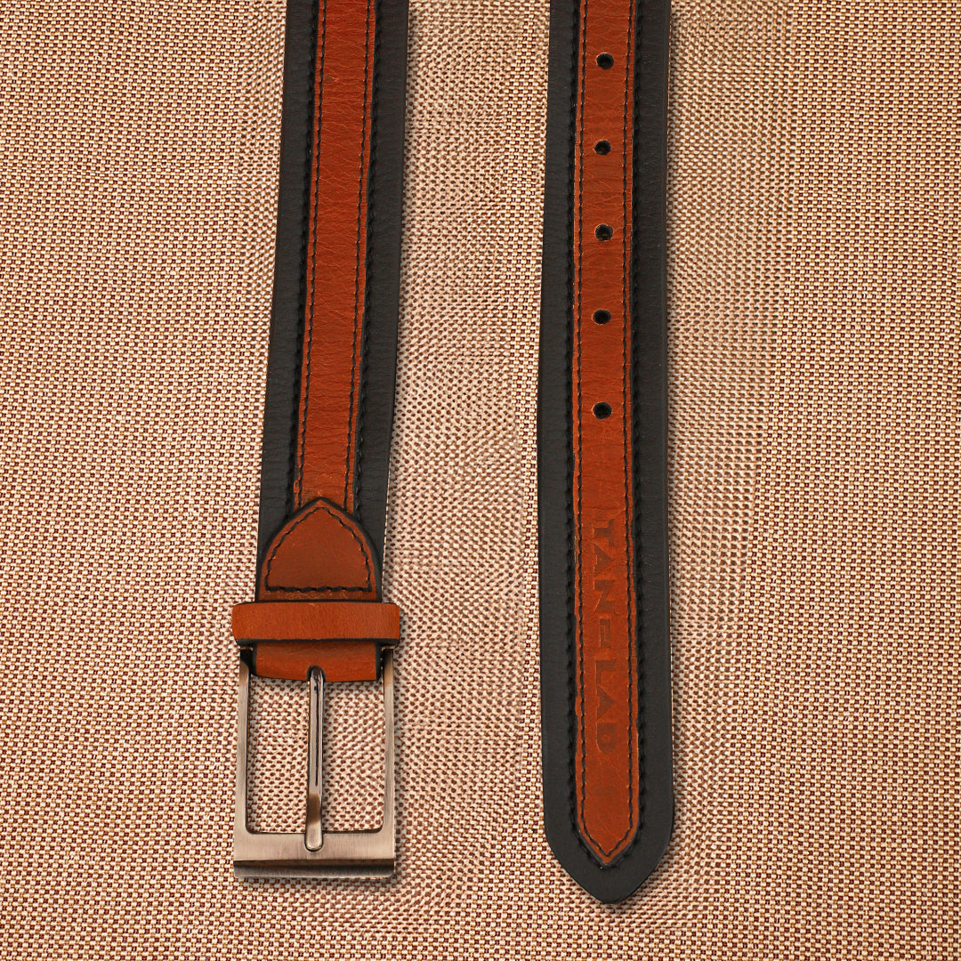 TAN LAD  Layover Belt - Charcoal with Caramel Crunch