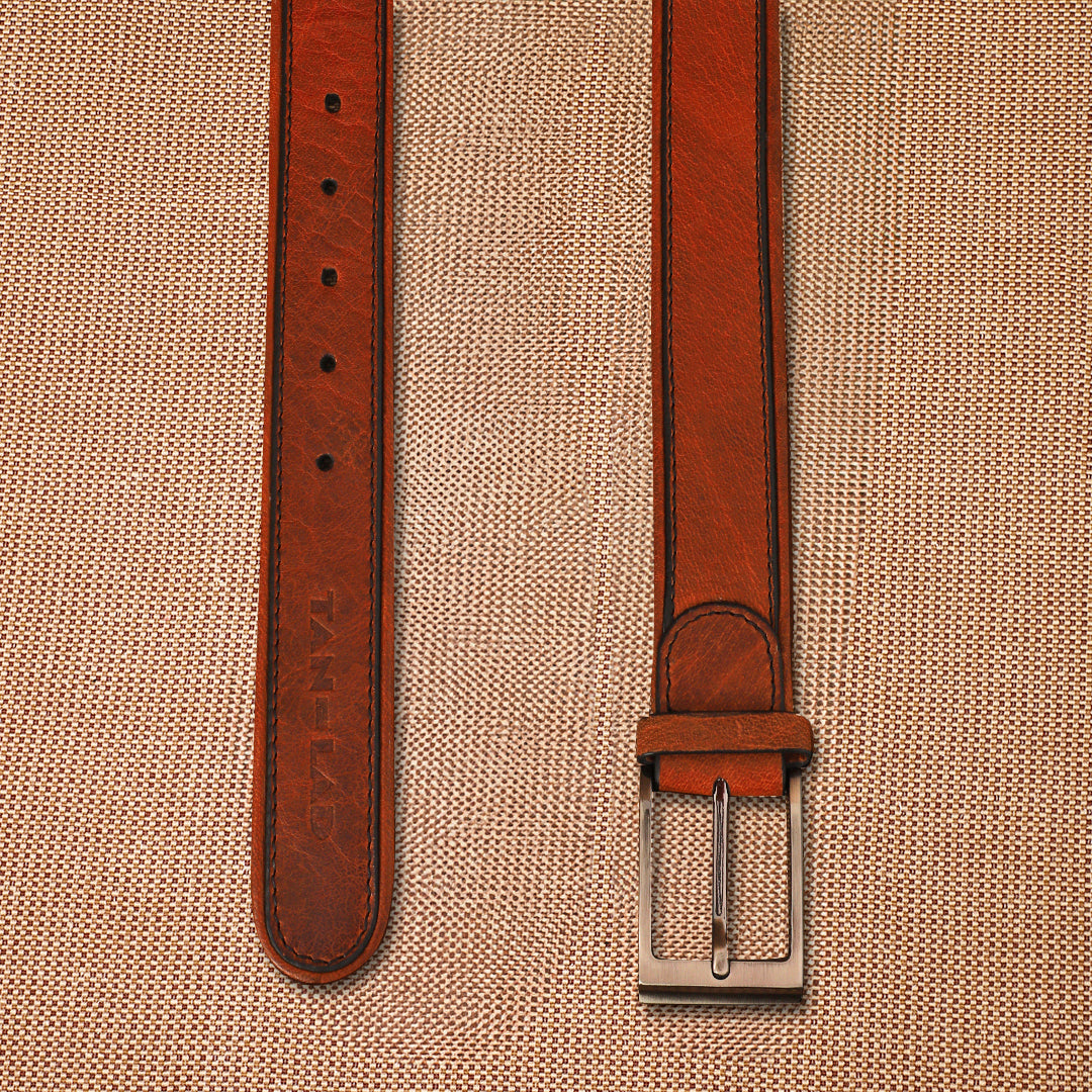 TAN LAD  Men's Dori Belt  - Sangria