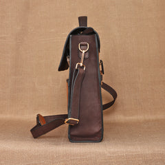 TAN LAD  Basta Briefcase - Black Currant with Tan