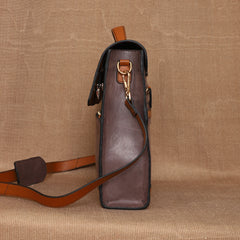 TAN LAD  Basta Briefcase - Black Currant with Tan