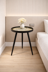 De Maison Decor Oakveil Black Table Large - White Gold