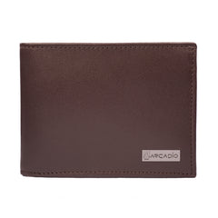 ARCADIO Men's Wallet Black Magic Bifold Plain Brown Leather Wallet for Unique Birthday Anniversary Gift for Men Boy Love Husband Employees Clients