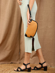 TAN LAD  Brooklyn with Wristlet - Peach with Charcoal