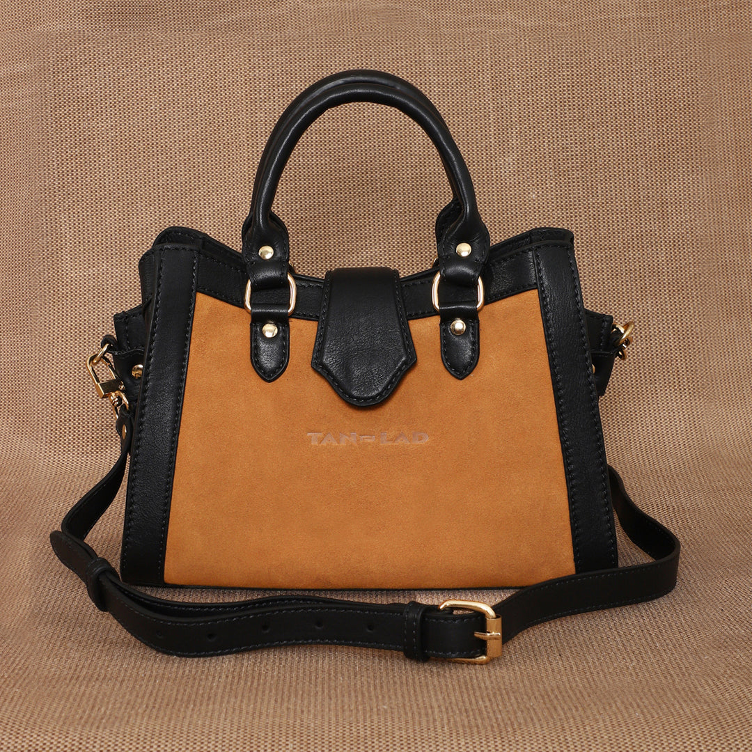 TAN LAD  Little Serena with Divider -  Hazel with Charcoal
