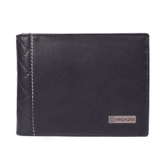 ARCADIOMen's Wallet Navy Diamond Decor Diamond Stitch Leather Wallet for Unique Birthday Anniversary Gift for Men Boy Love Husband Employees Clients