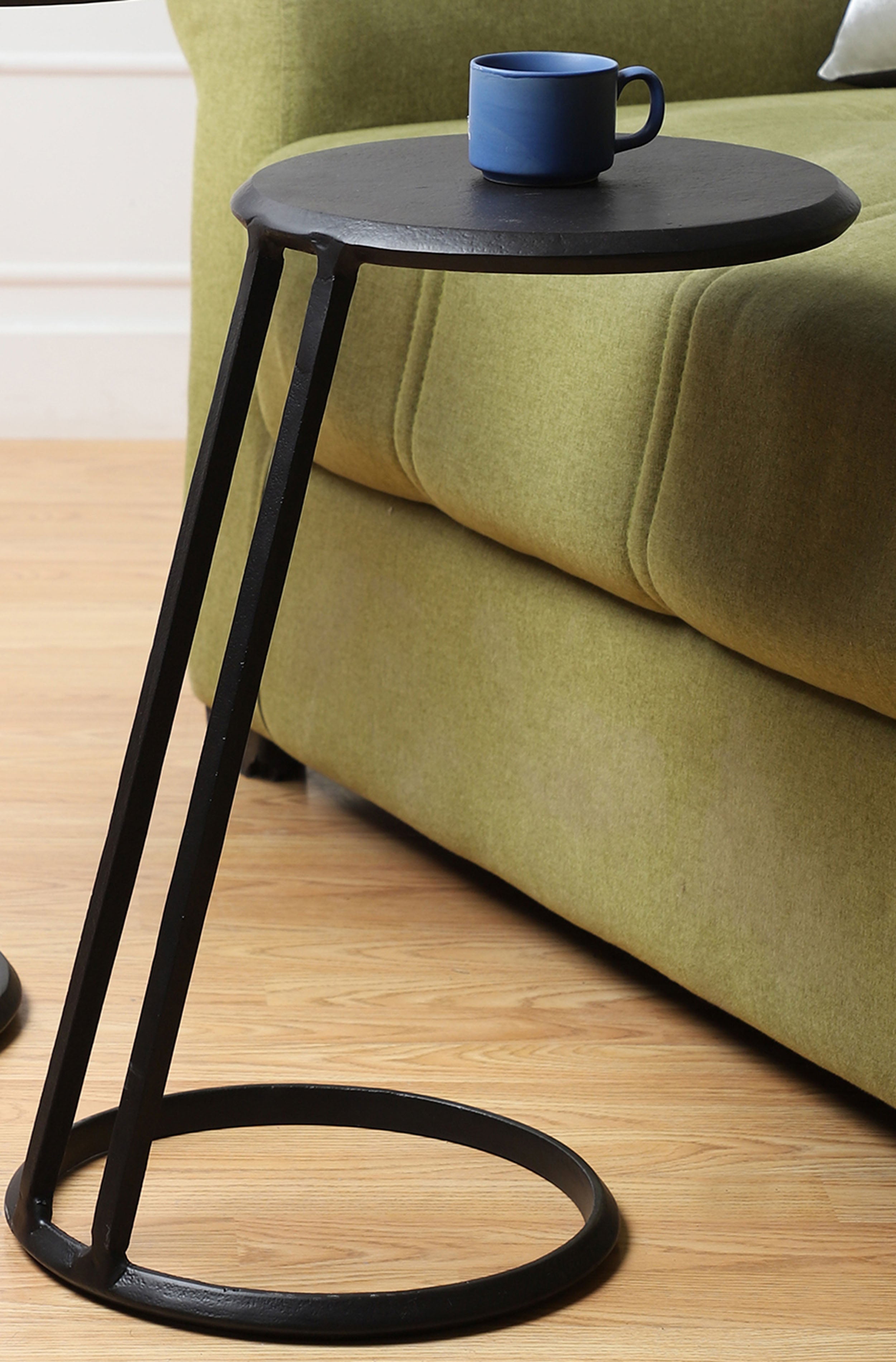 De Maison Decor Slanted Nesting Small Side Tables - Black 