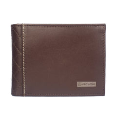 ARCADIOMen's Wallet Brown Diamond Decor Diamond Stitch Leather Wallet for Unique Birthday Anniversary Gift for Men Boy Love Husband Employees Clients