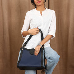 TAN LAD  Serena with Divider -Navy with Piegon with Charcoal