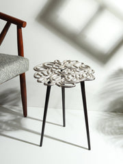 De Maison Decor Sliitherin's end Table - Silver