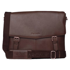 ALL ROUNDER Authentic Italian Leather Laptop Bag/Office Bag/Messenger Bag for Men and Women