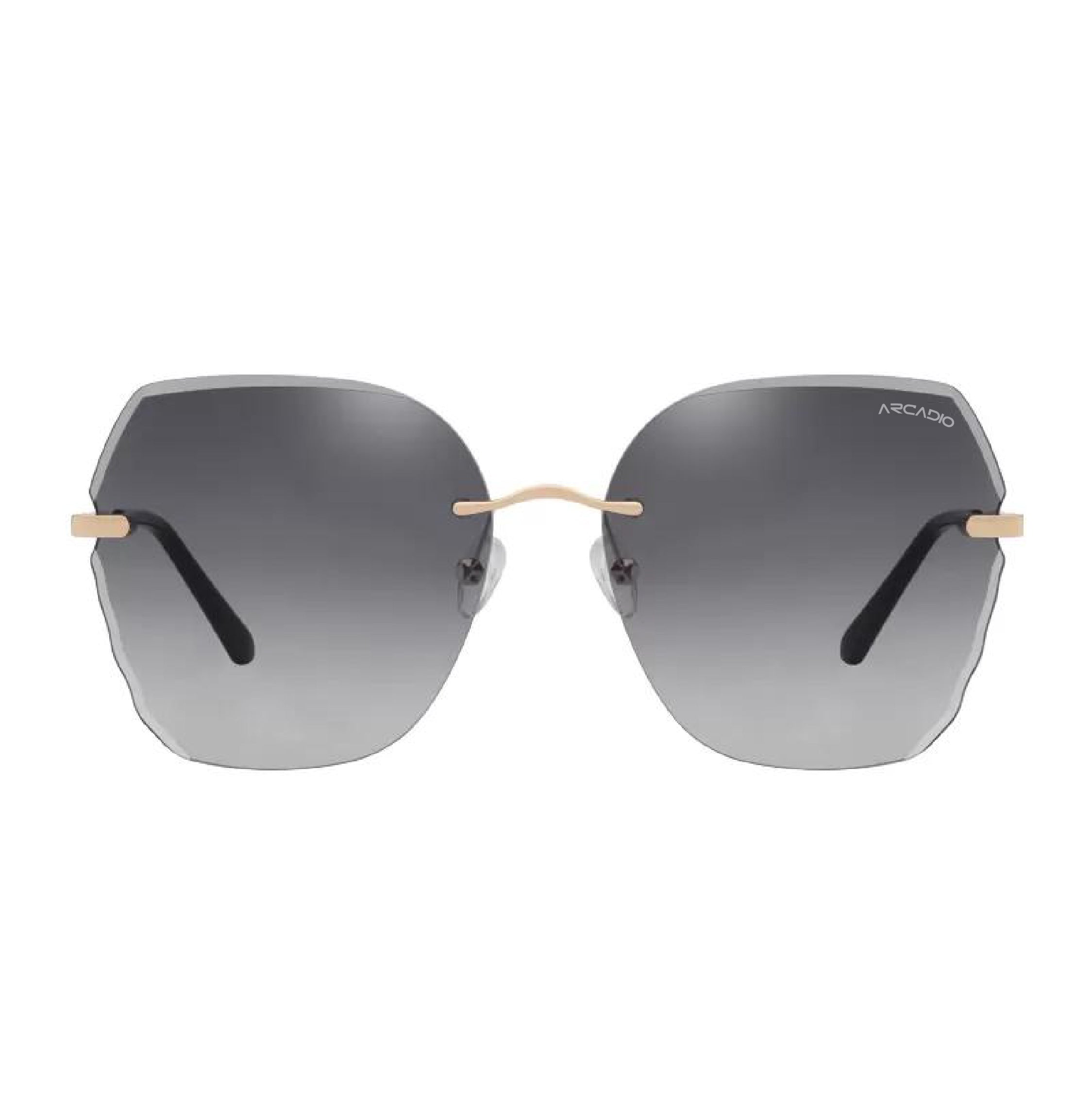 ARCADIO Audrey Over-Sized Sunglass (Gold, Grey) - AR-AK17195-C1GD-GYNL
