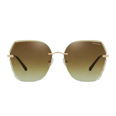 ARCADIO Audrey Over-Sized Sunglass (Gold, Brown) - AR-AK17195-C2GD-BRNL