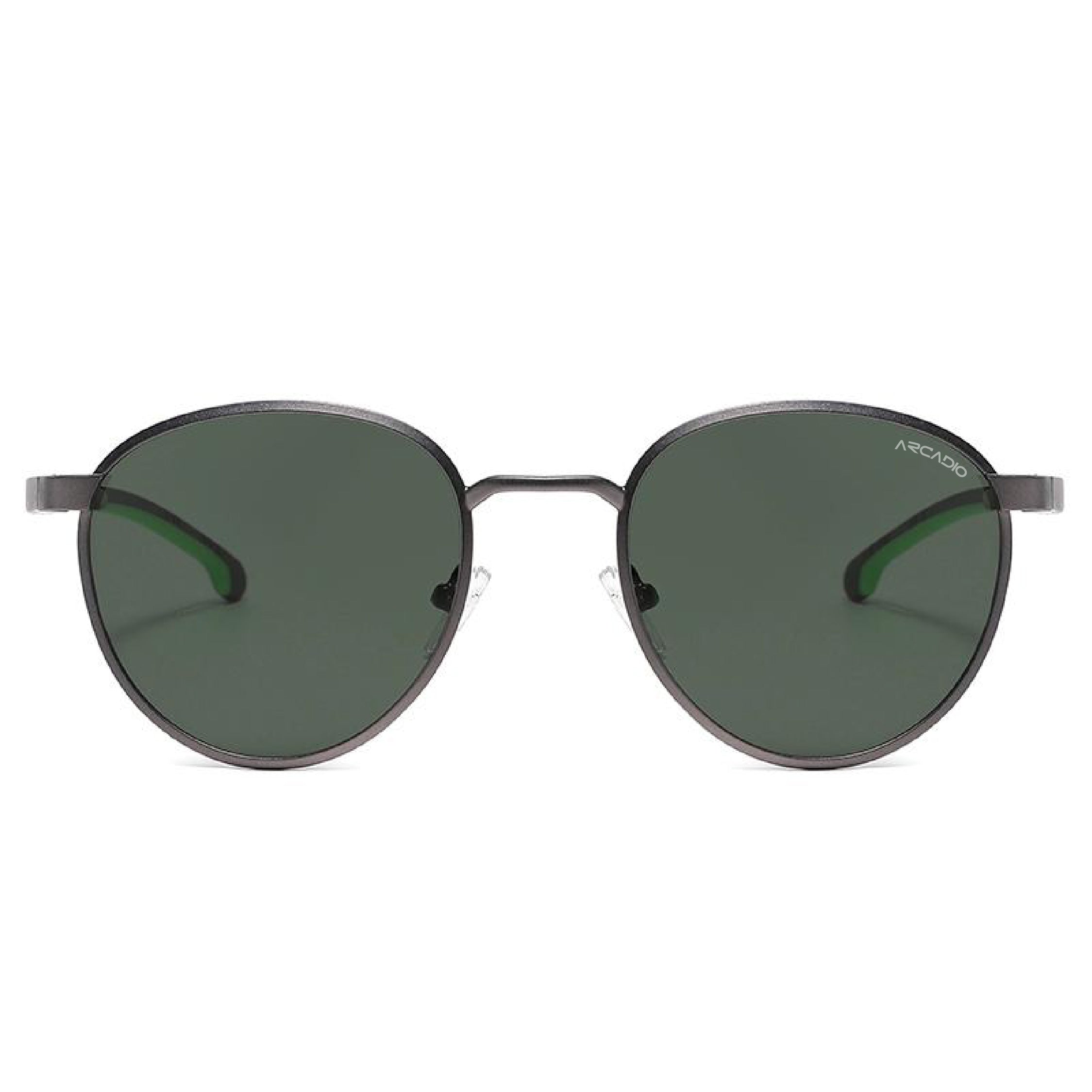 ARCADIO Butler Round Metal Sunglass - AR-AK17253-C3GM-G15P