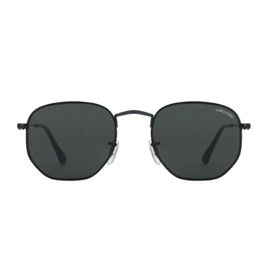 ARCADIO Geohex Retro Metal Sunglass (Black, Black) - AR-DG3548-C3BK-BKGL