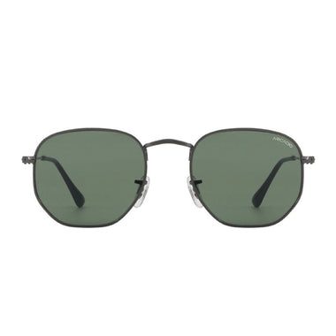 ARCADIO Geohex Retro Metal Sunglass (Metallic, Green) - AR-DG3548-C6GM-G15GL