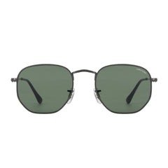 ARCADIO Geohex Retro Metal Sunglass (Metallic, Green) - AR-DG3548-C6GM-G15GL