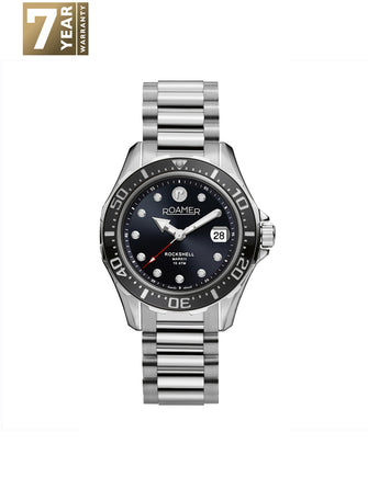Roamer Rockshell Mark III Analog Black Round Dial Men's Watch - 220660 41 55 20
