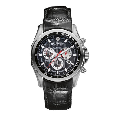 ROAMER Rockshell Mark III Chronograph Black Round Dial Men's Watch- 220837 41 55 02